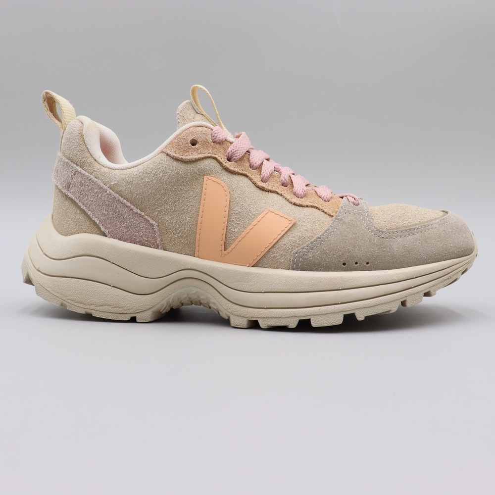 Veja Venturi Dune Almond Peach Suede Chunky Sneakers Womens Size US 6 EUR 37 - Picture 1 of 8